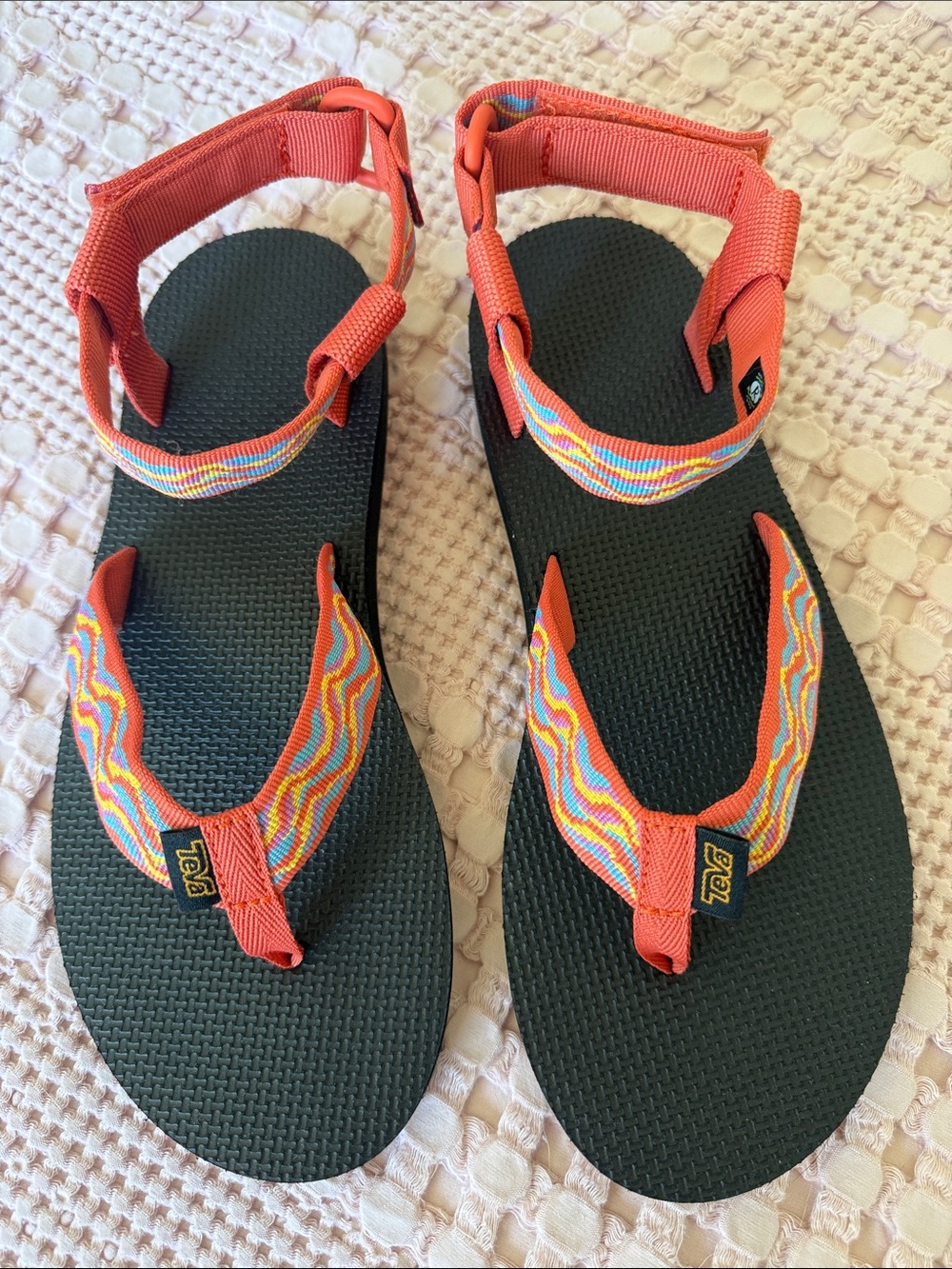 Teva Multicolor Wave Strap Sandals flip flop ankle strap